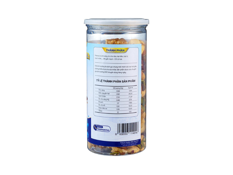 thành phần chính hạt granola doc