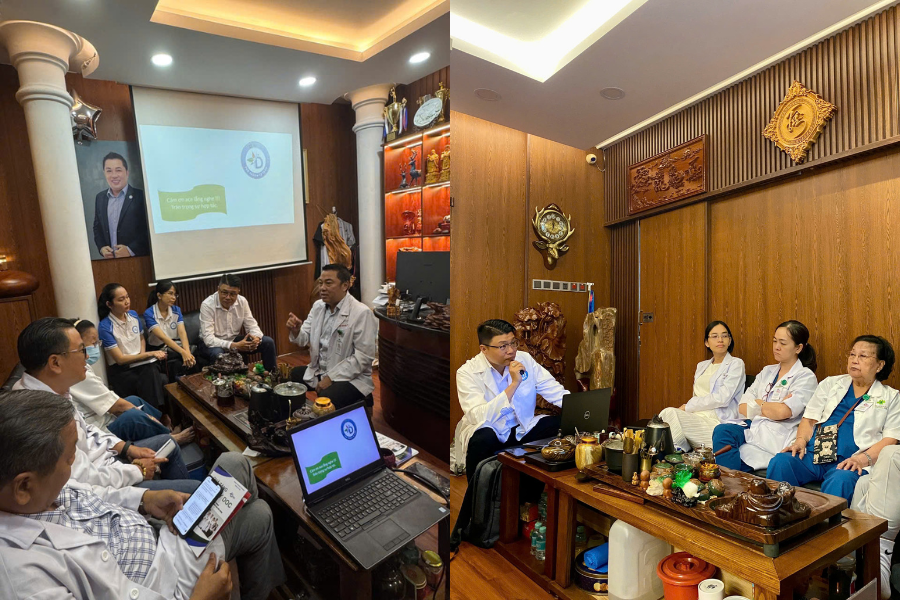 Cuộc họp chuyên môn về việc họp tác giữ Phòng khám Đa khoa Quốc tế Nhân Hậu và Trung tâm DOC Việt Nam